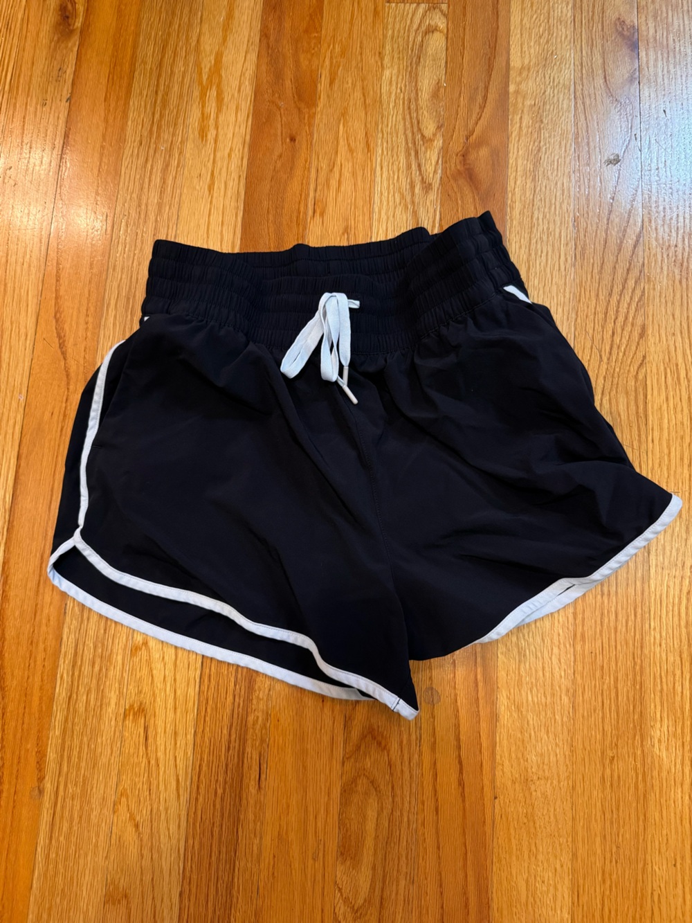 Athleta Black Athletic Shorts with White Trim